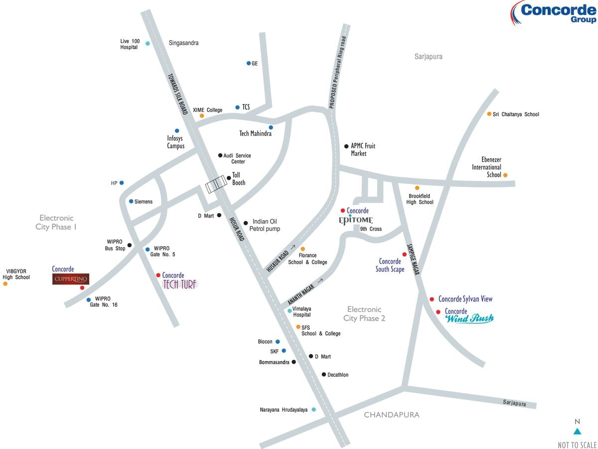 แผนที่ของอิเลคทรอนิคเมือง india. kgm