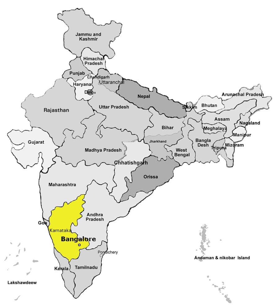 แผนที่ของอินเดีย india. kgm