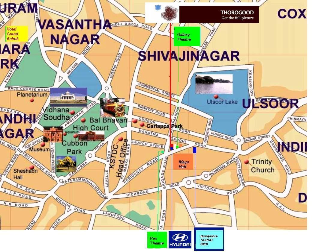 Ulsoor india. kgm แผนที่